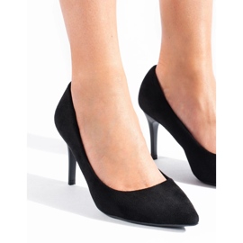 Goodin Black suede heels 1
