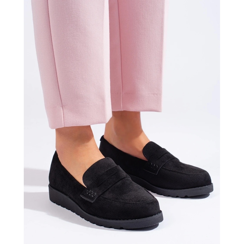 Classic black suede shoes 2