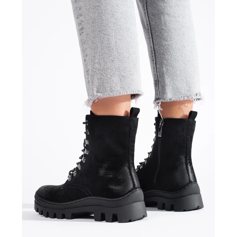 W. Potocki Black suede women's workwear from Potocki 1