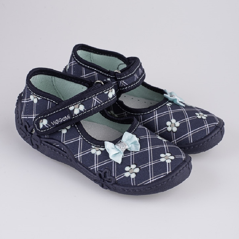 Girls' slippers Viggami Emma print blue 2