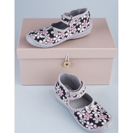Zosia girls' slippers Viggami flowers grey 1 Zosia girls' slippers Viggami flowers grey 1