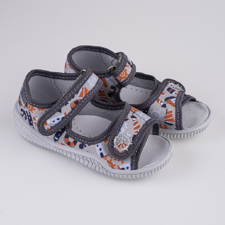 Boys' slippers Viggami Marcin druk grey 2