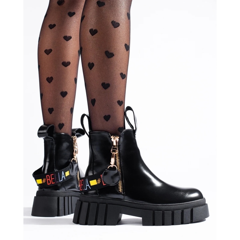 Black workery boots 2