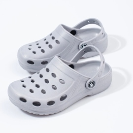Light gray boys' flip-flops grey 2