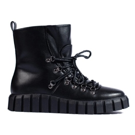W. Potocki Black insulated boots for women on the Potocki platform 2