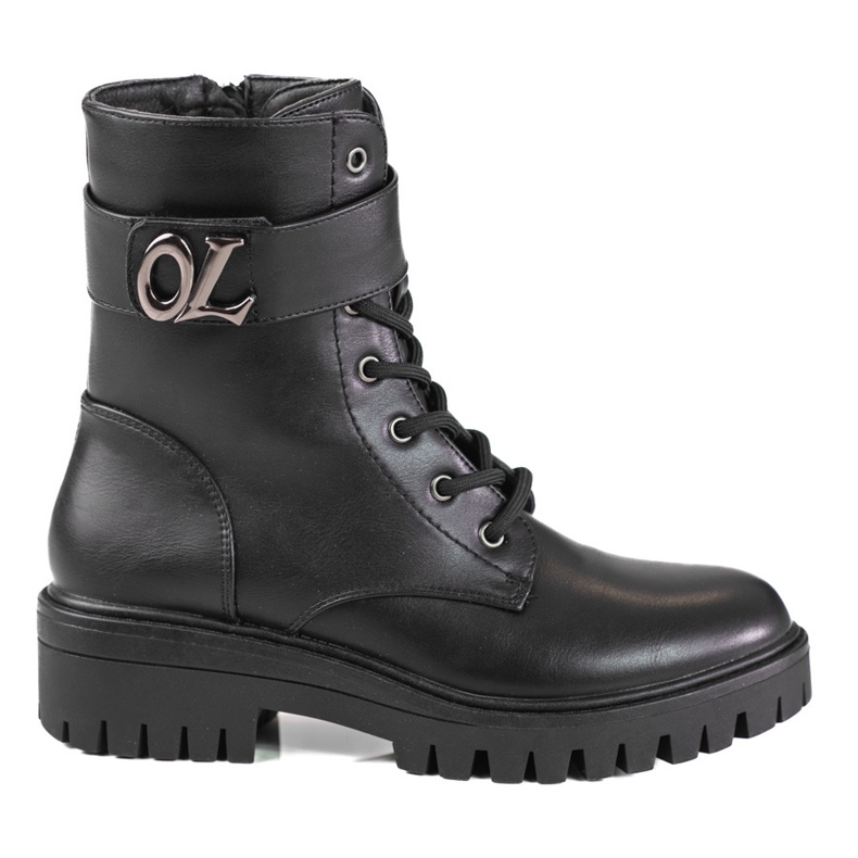 Women's black work boots 1