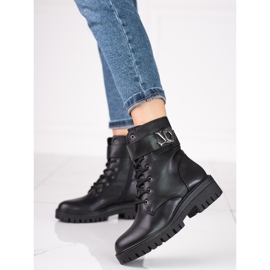 Women's black work boots 2
