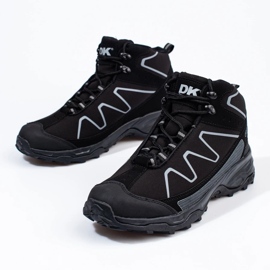 High lace-up men's trekking shoes DK black 2