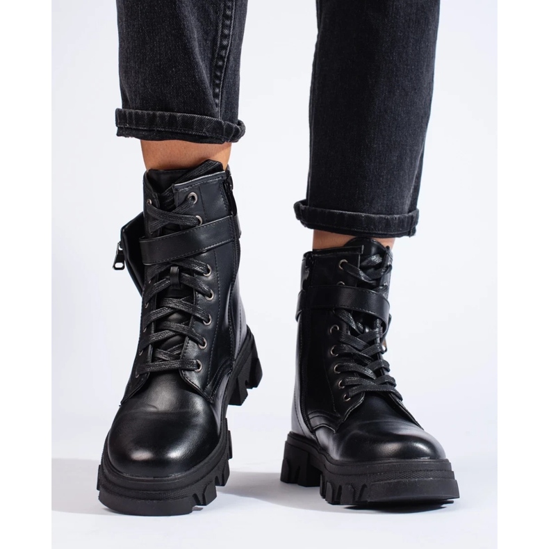 Women's baggies with a handbag black 1