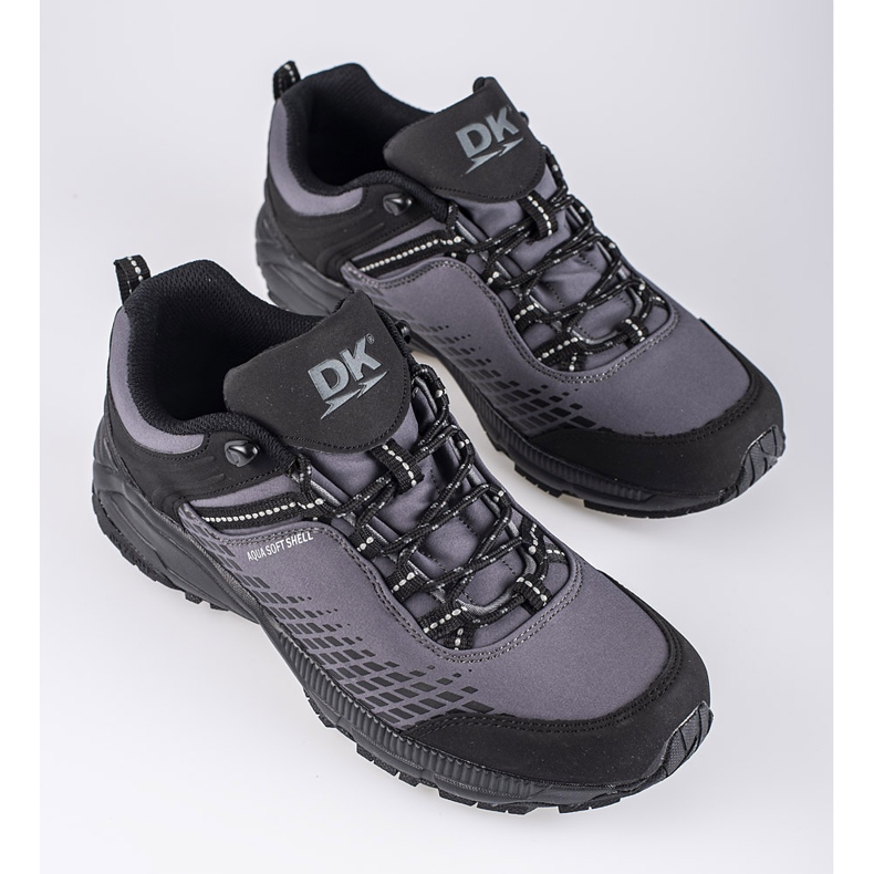 Men's trekking shoes on a thick DK gray sole black 2 Men's trekking shoes on a thick DK gray sole black 2