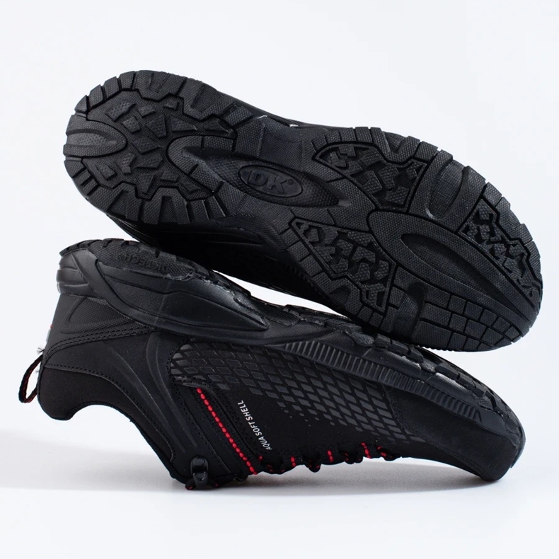 Men's trekking shoes on a thick sole DK black and red 1 Men's trekking shoes on a thick sole DK black and red 1
