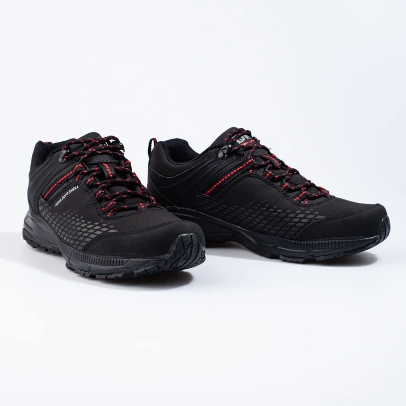 Men's trekking shoes on a thick sole DK black and red 2 Men's trekking shoes on a thick sole DK black and red 2