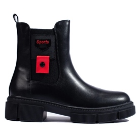 Black women's platform ankle boots 2