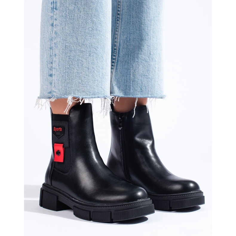 Black women's platform ankle boots 1 Black women's platform ankle boots 1