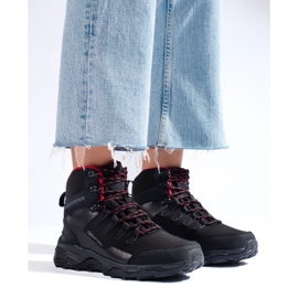 Comfortable women's trekking shoes with a high upper DK black 2