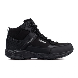 DK men's lace-up trekking shoes with a high upper black 1