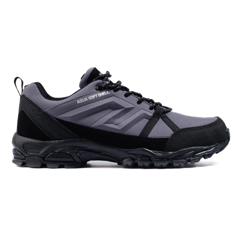 DK aqua Softshell gray men's trekking shoes black 1