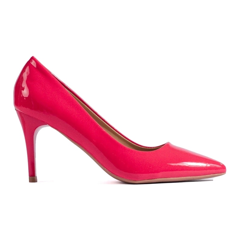 Patent leather pink high heels for women 2