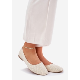 Flat women's ballerinas with golden glitter 1