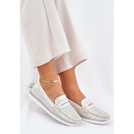 Women's Moccasins Made of Eco Leather, Gold golden 2