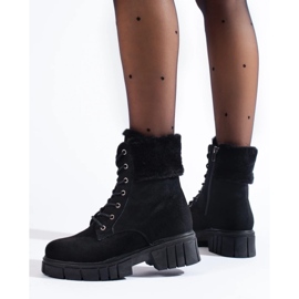 T.Sokolski Women's Shelovet suede boots black 1