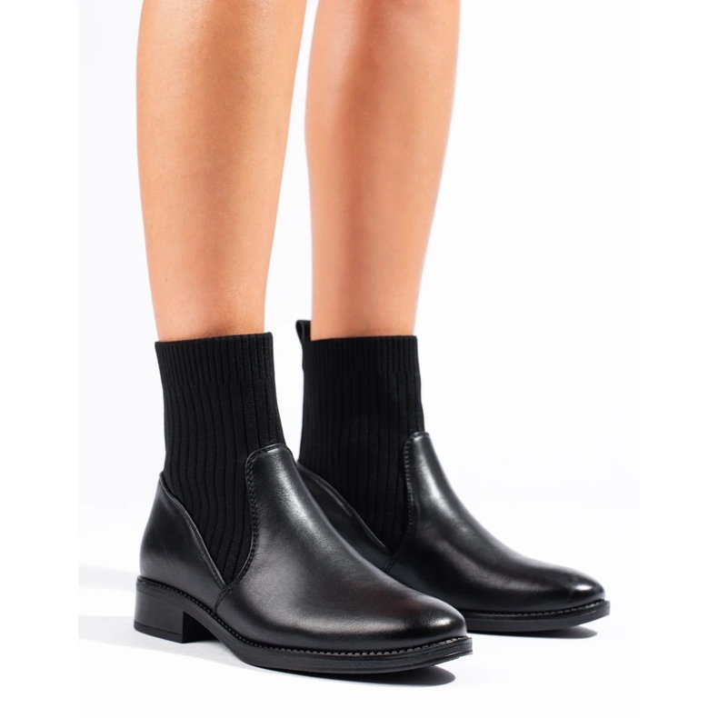 Slip-on flat ankle boots black 2 Slip-on flat ankle boots black 2