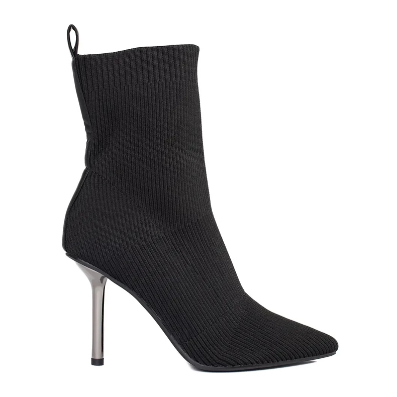 Matching women's ankle boots with a high heel black 1