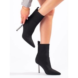 Matching women's ankle boots with a high heel black 2
