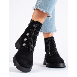 Women's suede ankle boots black 2 Women's suede ankle boots black 2