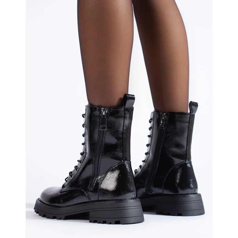 J. Star Women's shelovet workers with decorative zipper black 1