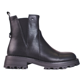 Black women's Chelsea boots made of eco-leather 1