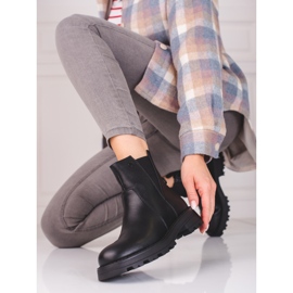 Black women's Chelsea boots made of eco-leather 2