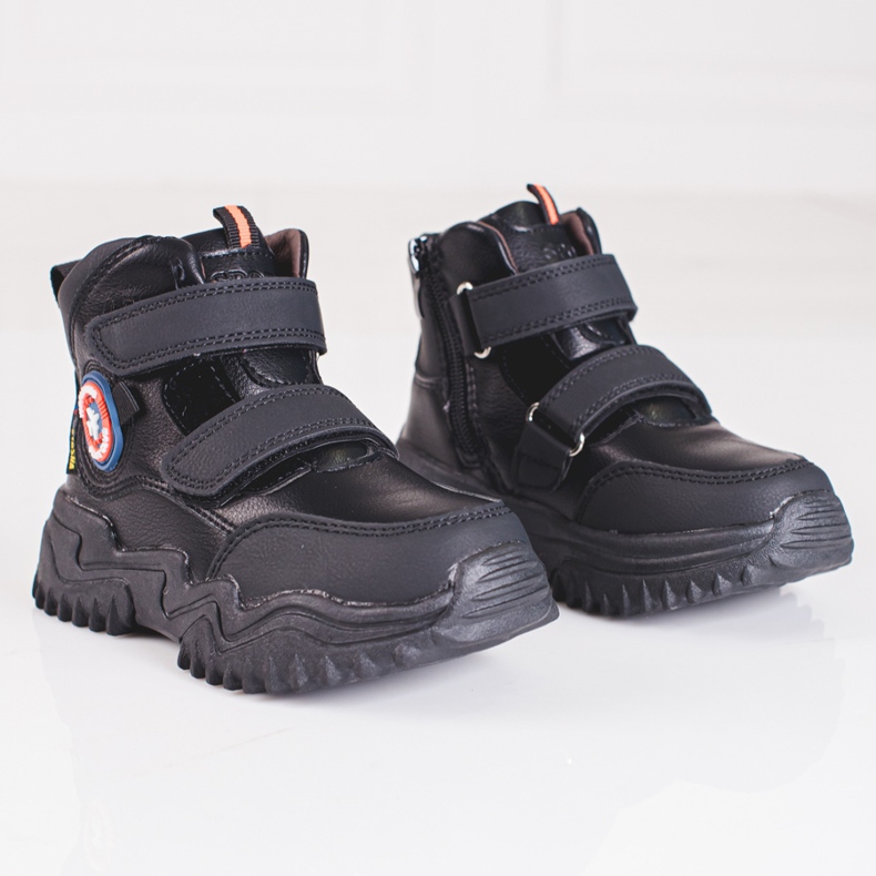 High boots for boys with black velcro 2