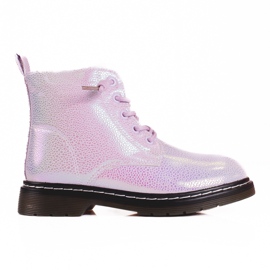 Girls' pink glossy boots 1