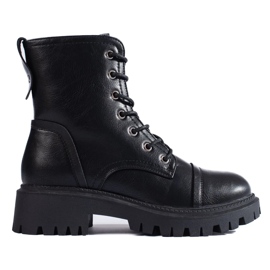Black women's eco-leather workers' boots 2