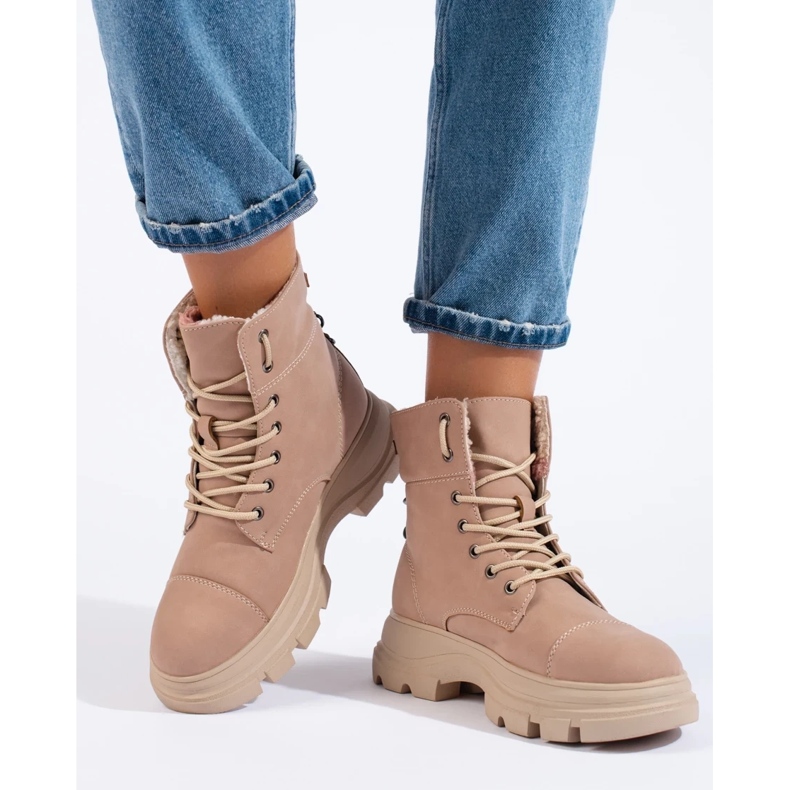 Women's pink platform boots 2 Women's pink platform boots 2