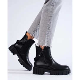 Ladies' black bags with an ornament 1