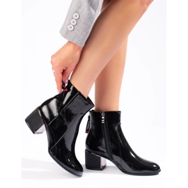 Patent leather women's boots black 1