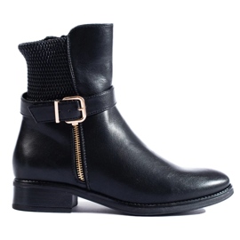 Women's flat ankle boots black 2