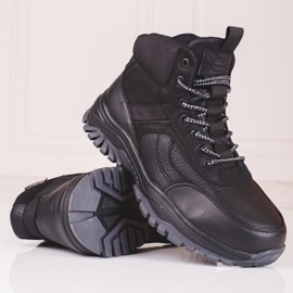 SHELOVET Men's winter boots with fur black 2