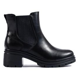 Ladies' black Chelsea boots on the post 2