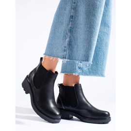 Eco-leather women's Chelsea boots black 1