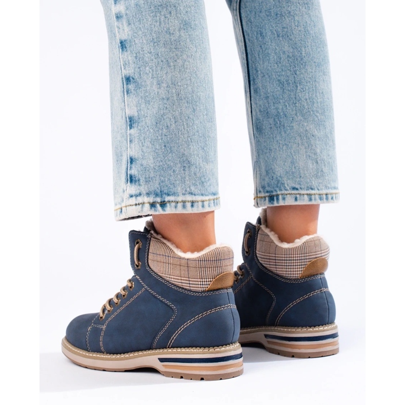 Women's insulated trapper boots, blue 1