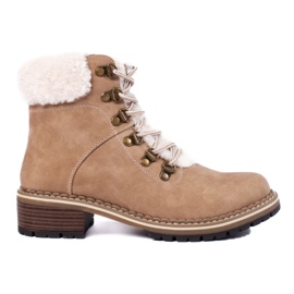 Women's sheepskin boots beige 2