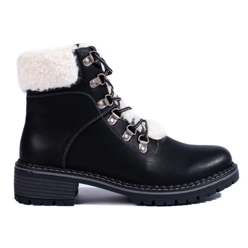 Women's black sheepskin boots 2