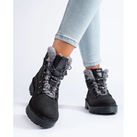 Black Shelovet women's hiking boots 2