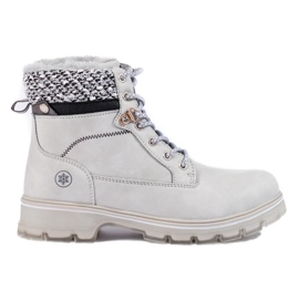 Gray women's trappers with shelovet fur grey 2