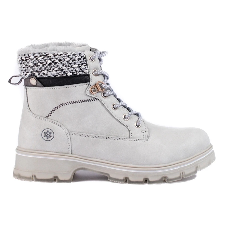 Gray women's trappers with shelovet fur grey 2