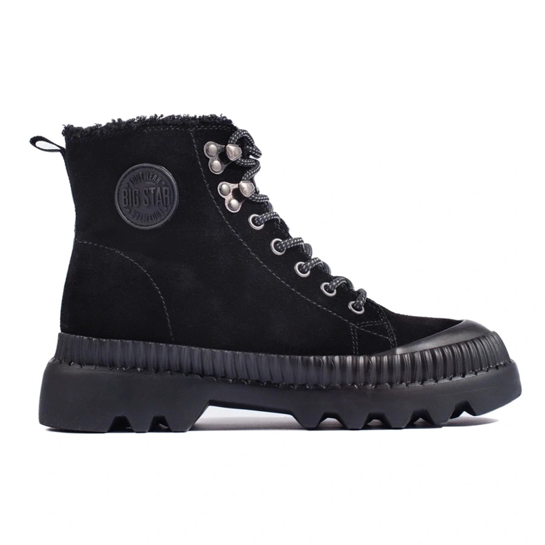 Black hiking boots on the Big Star KK274522 platform 1
