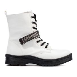 W. Potocki Potocki girls' boots with crystals white 1 W. Potocki Potocki girls' boots with crystals white 1